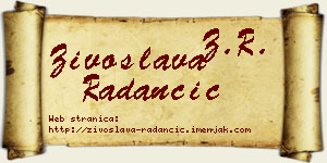 Živoslava Radančić vizit kartica